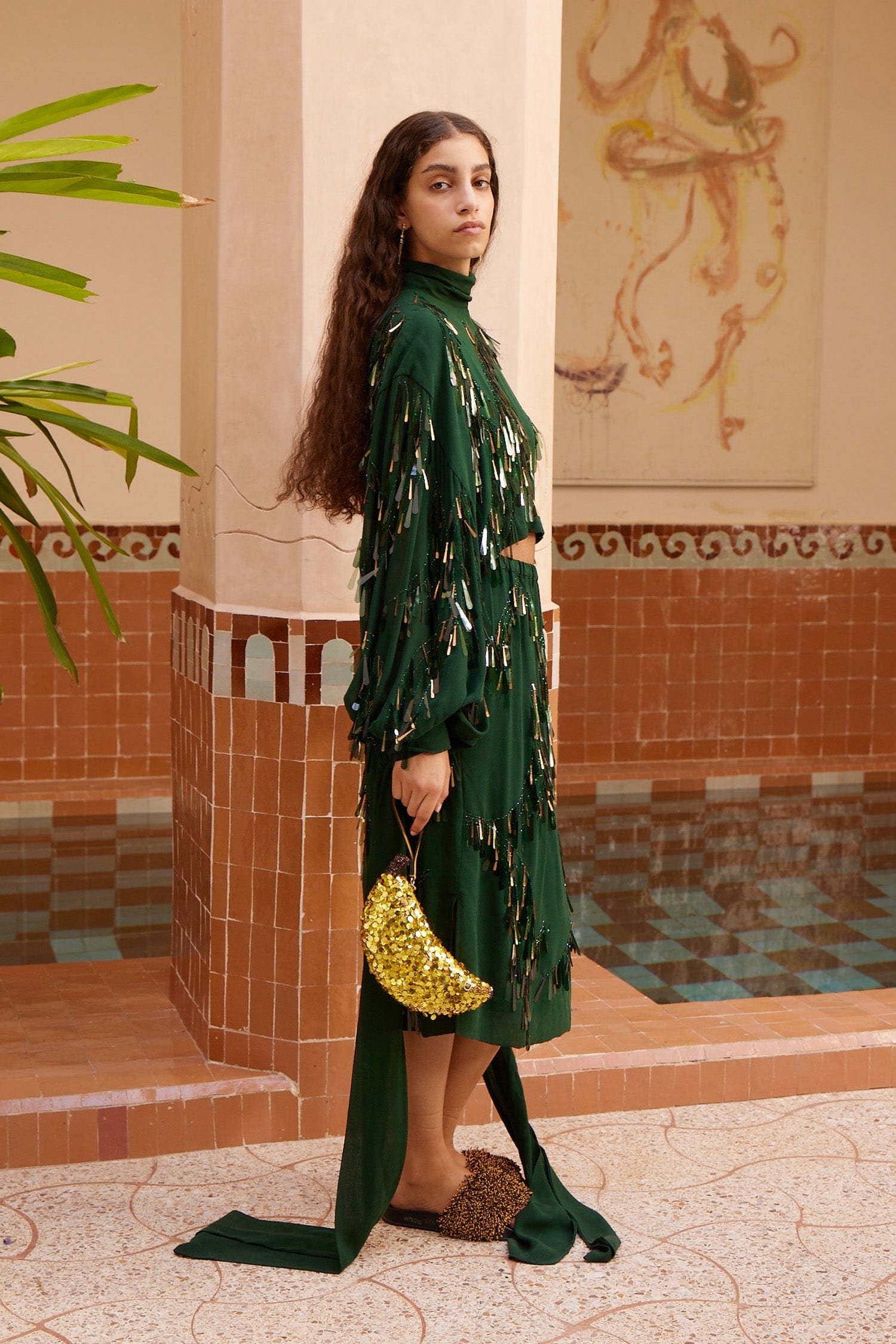 Alemäis Ophira Jupe midi sequins viscose