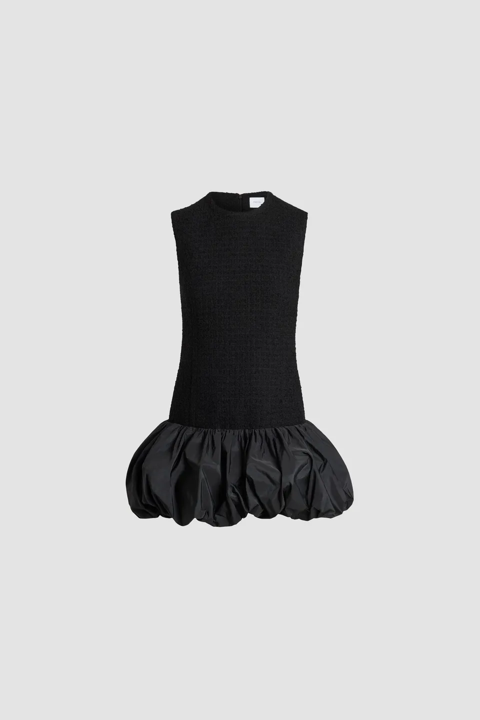Patou DR205 robe tweed laine noire volant