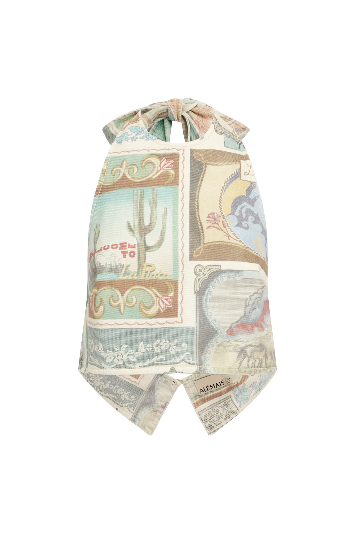 Alemaïs Andie top halter denim coton bio