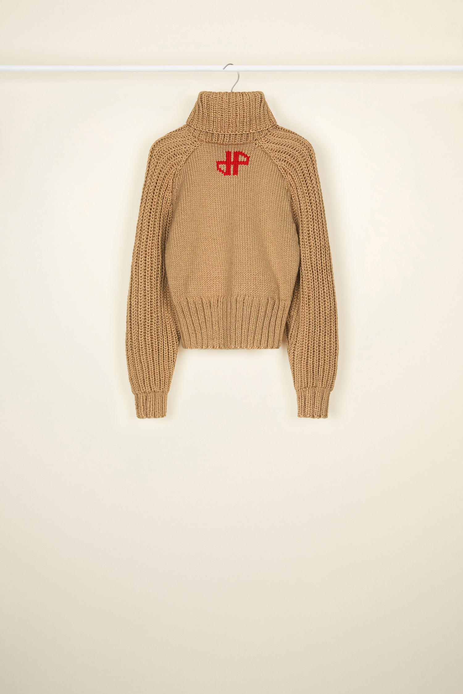 Patou KN082 pull châtaigne laine mérinos col roulé