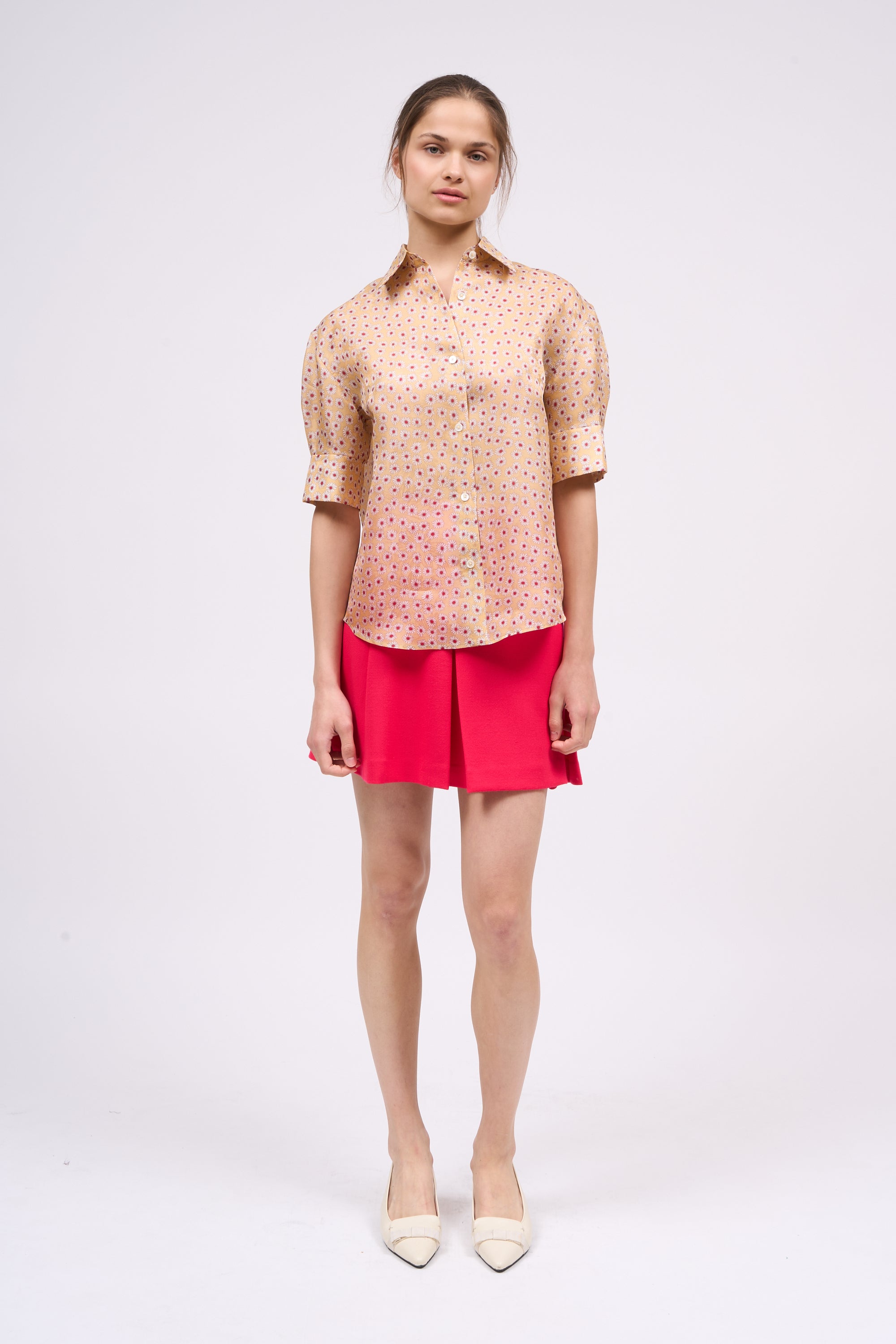 PAUL & JOE VALENCE jupe courte laine rouge 36
