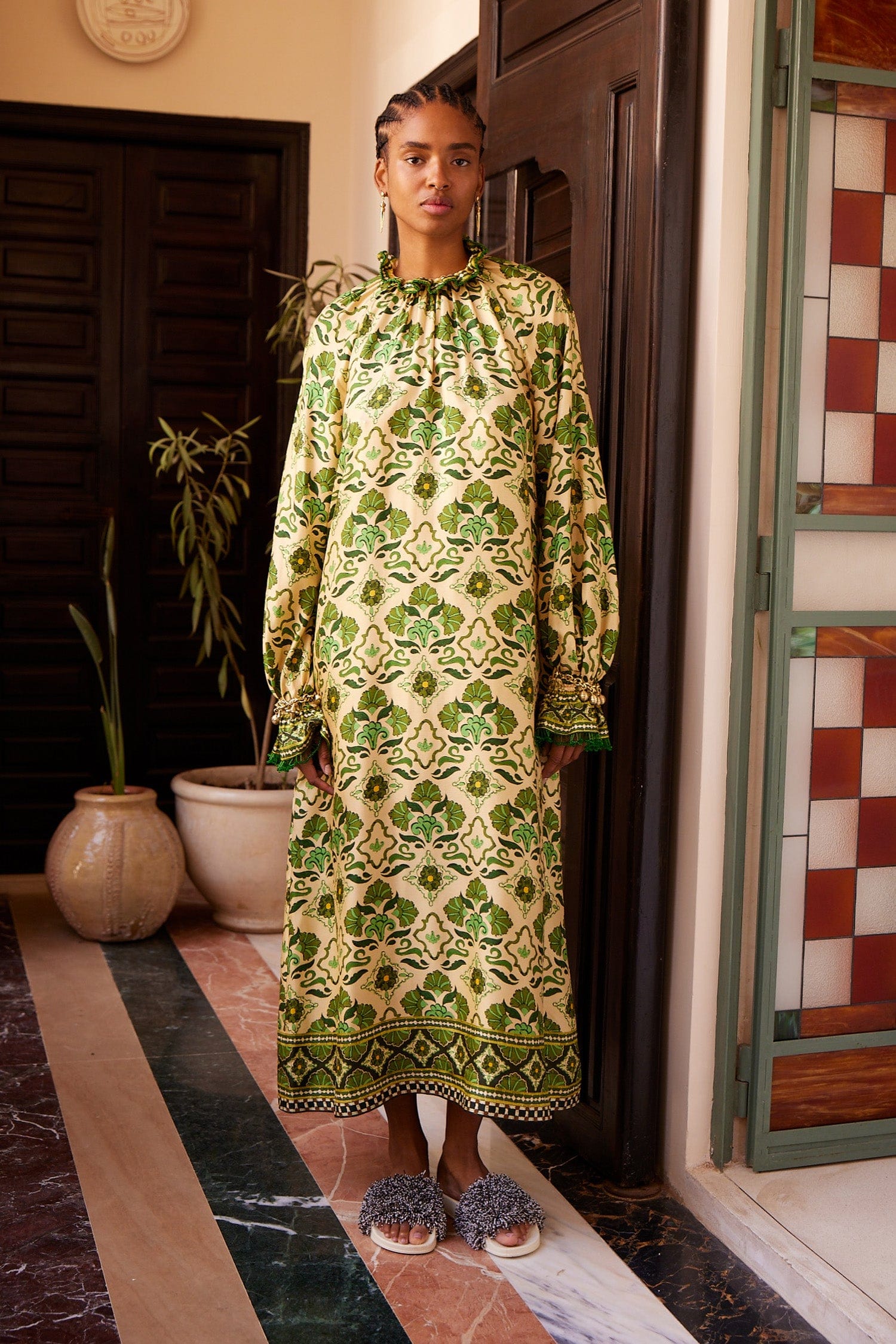 Alemaïs Cece Silk robe midi soie 100% manches longues