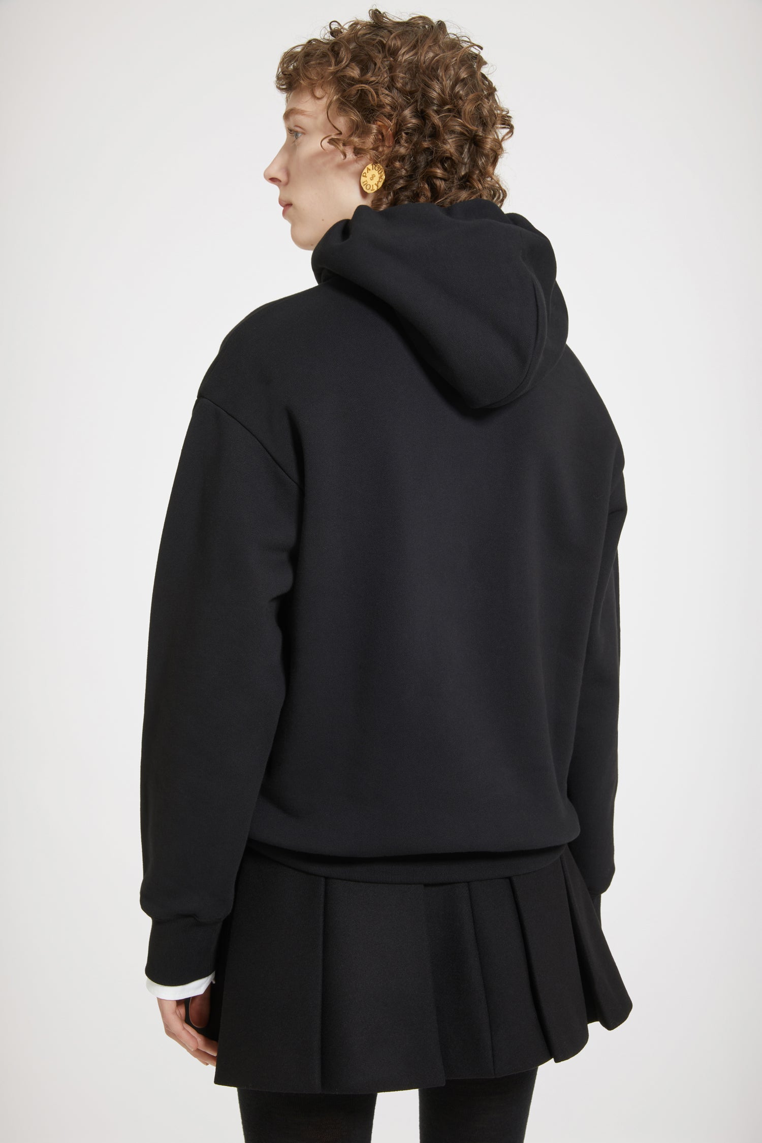 Patou H23JE0939995999B sweat à capuche noir coton bio