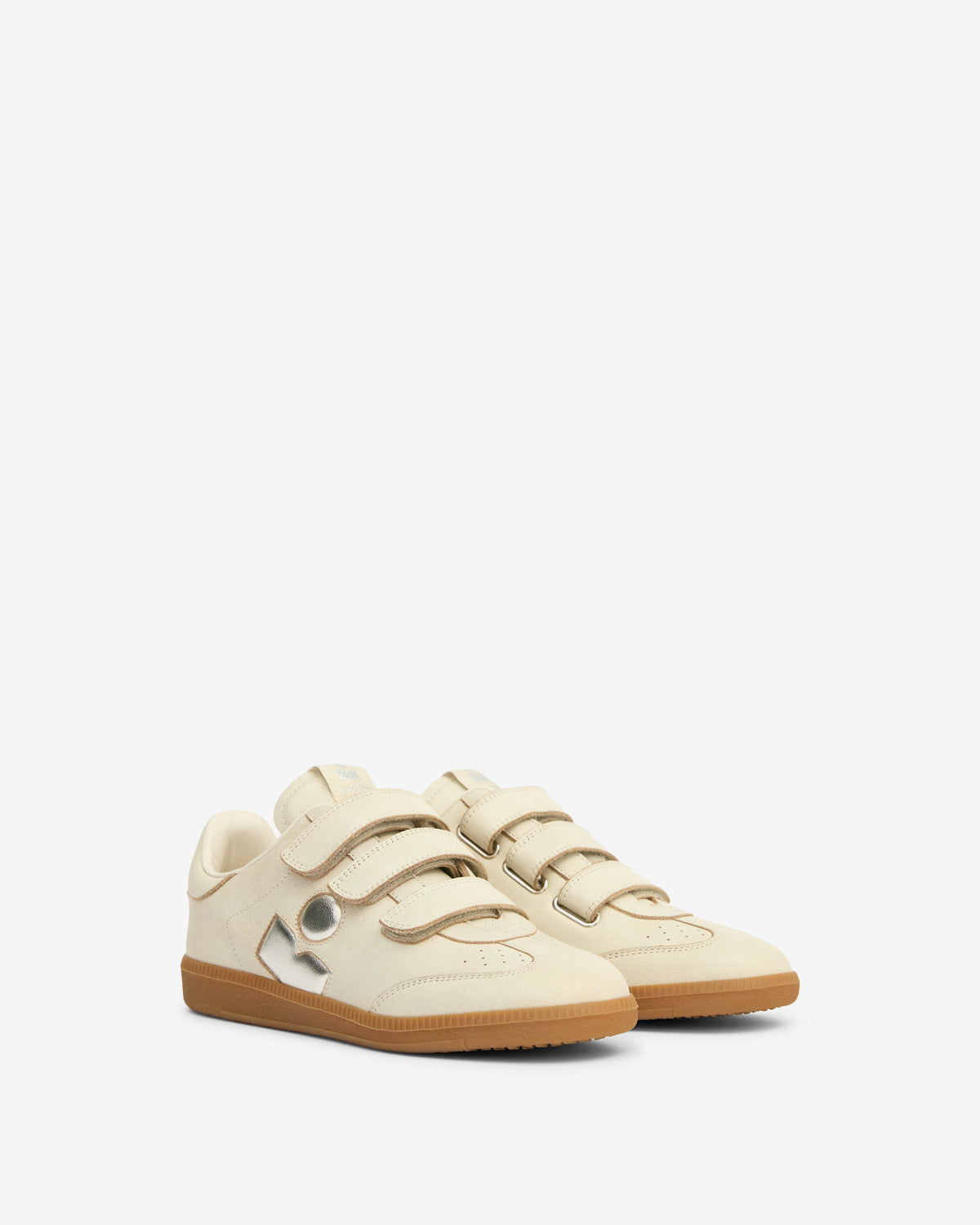 Isabel Marant Beth baskets beige cuir velcro