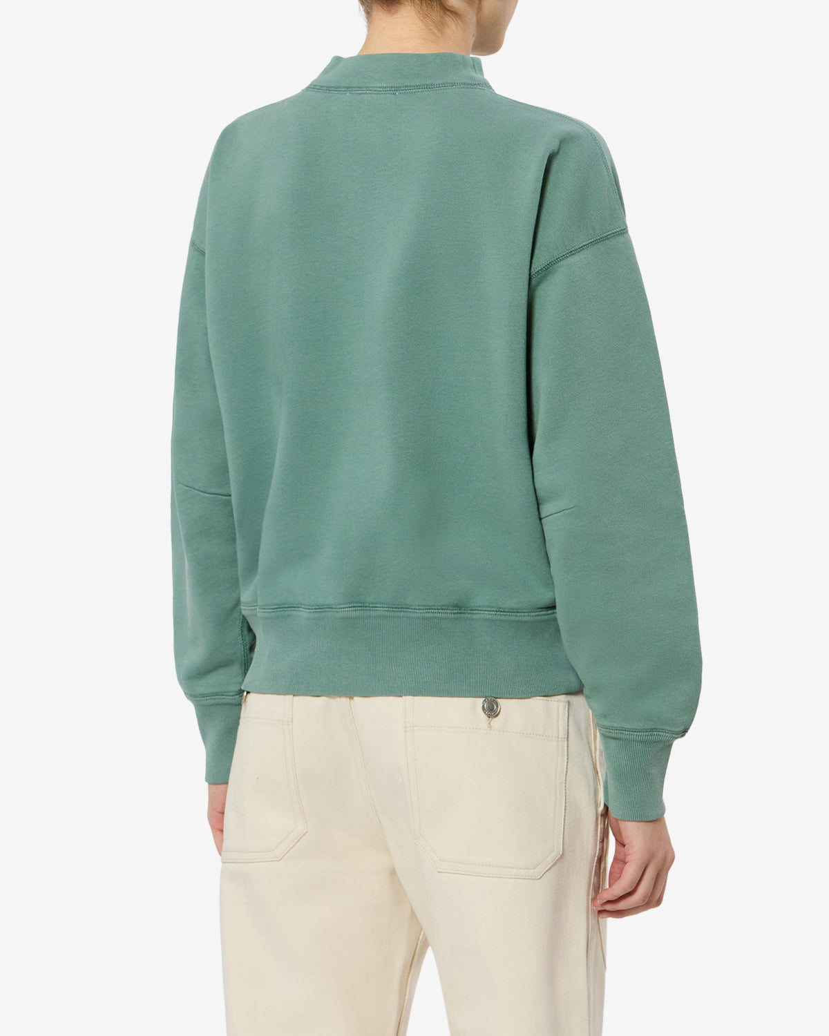 Isabel Marant Moby sweatshirt coton sauge écru logo