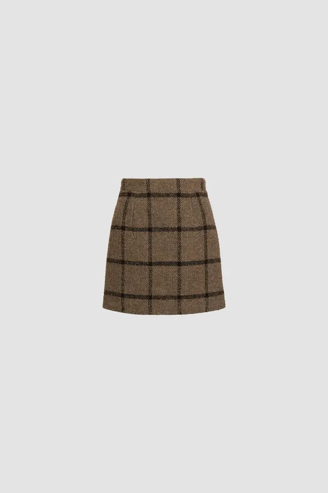 Patou Skirts H24SK07201845061 mini jupe gris à carreaux