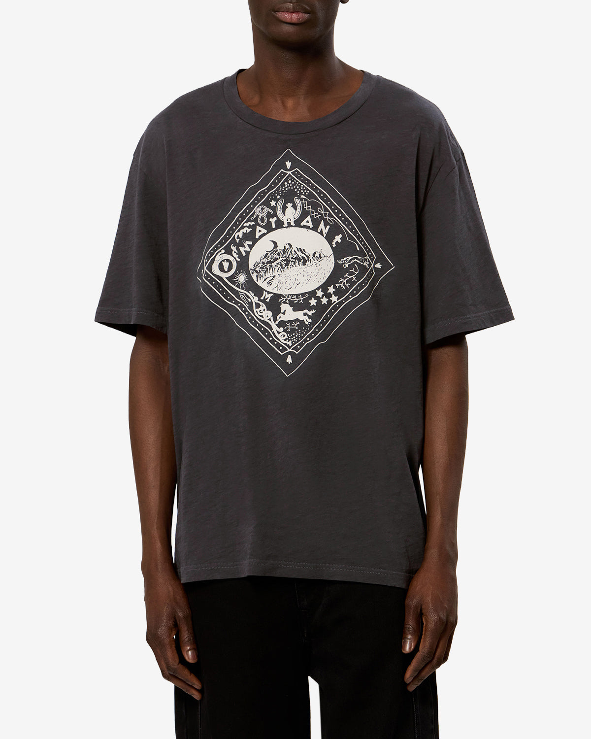 Isabel Marant Hiroe t-shirt noir délavé coton loose