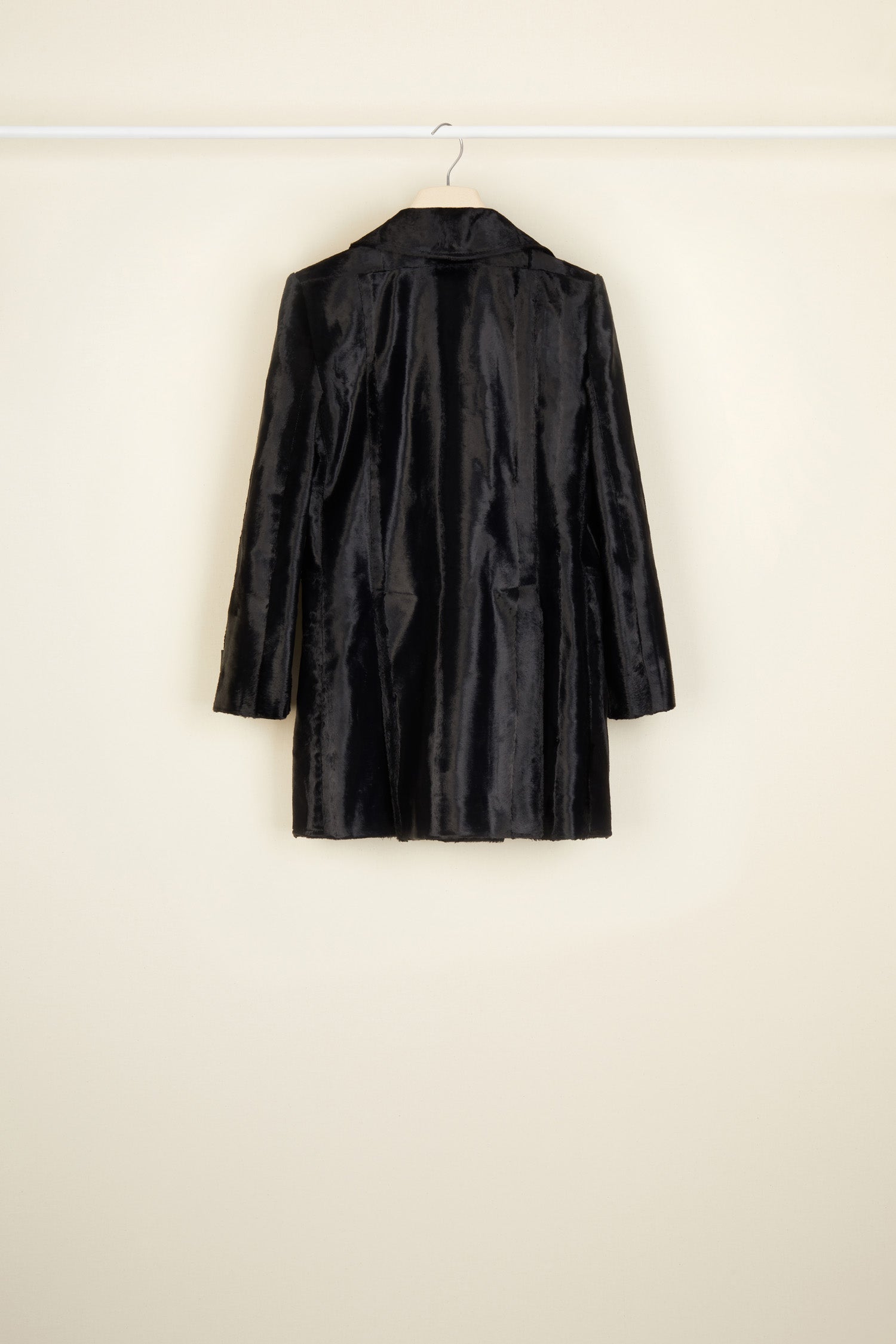 Patou H21JA0120069999B veste noire façon ponyskin