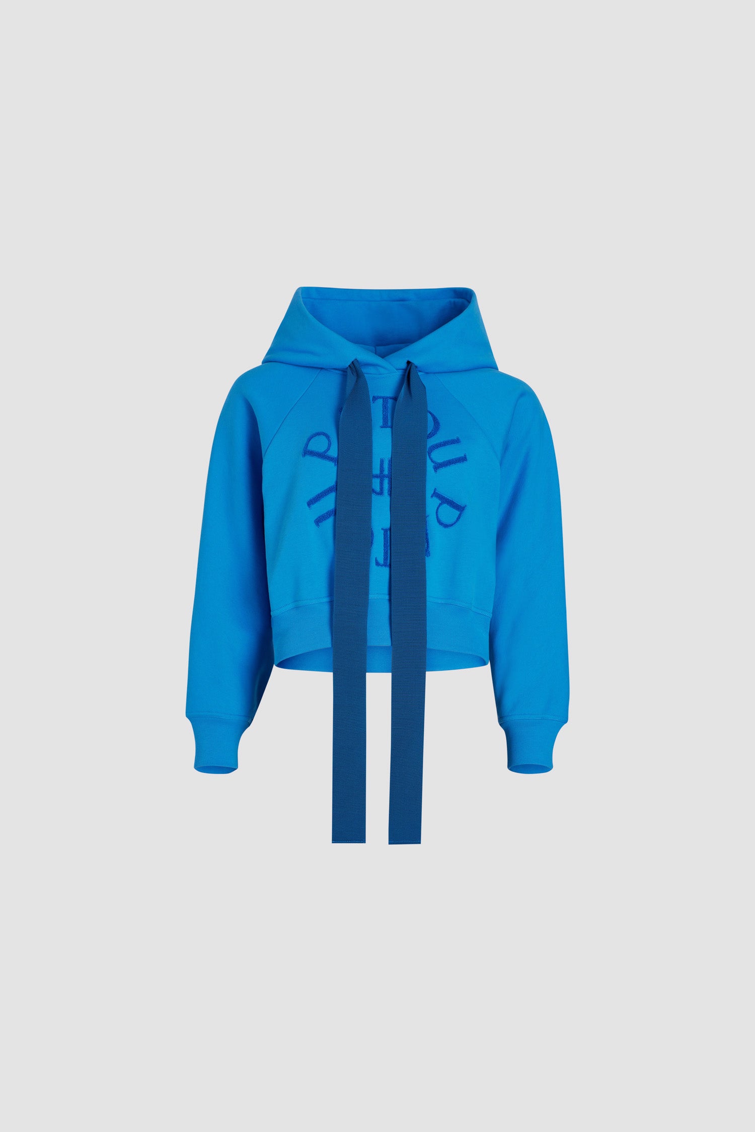 Patou H24JE069 hoodie coton bio bleu victoria