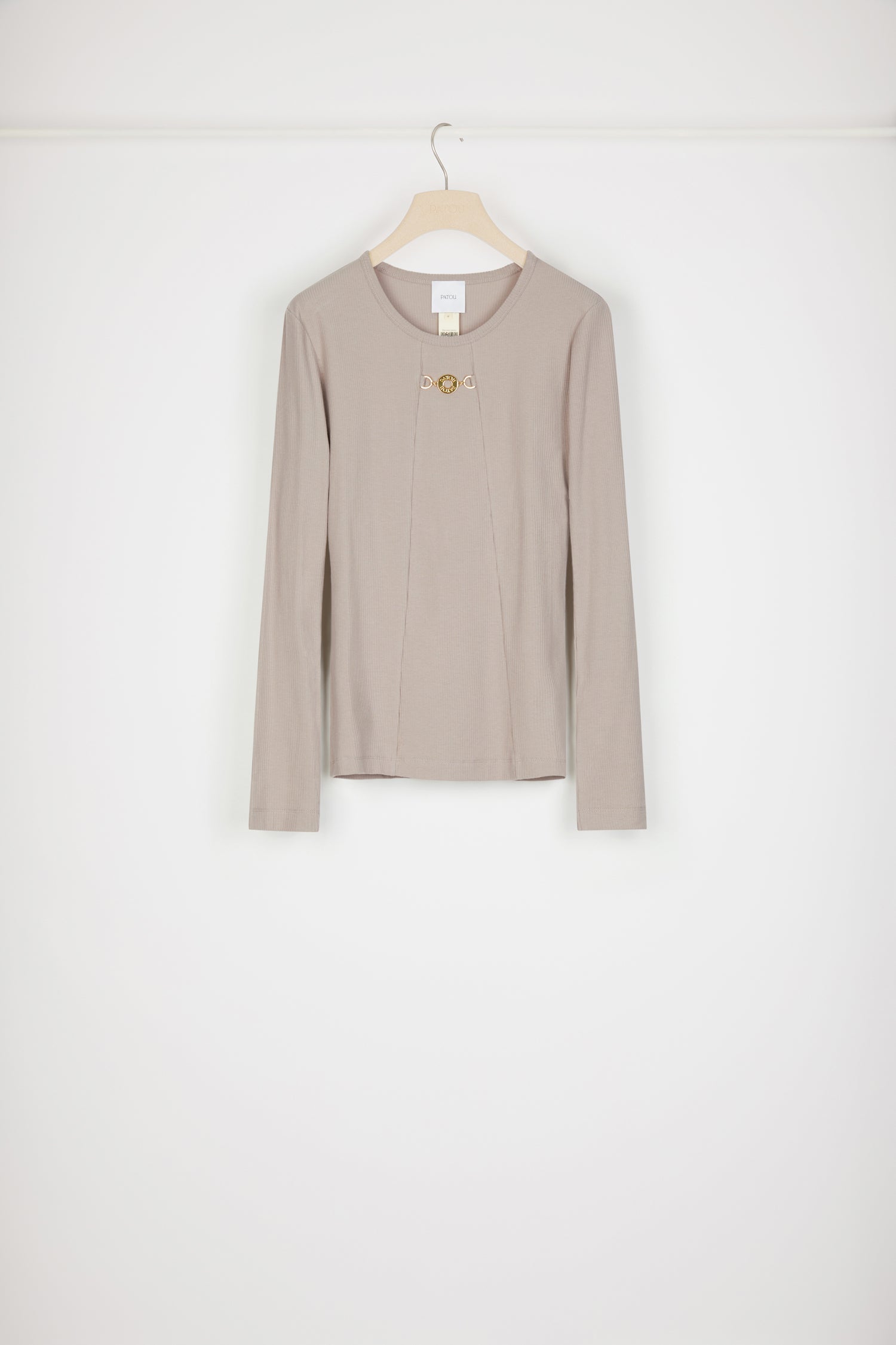Patou JE060 top Parchment coton bio médaillon amovible