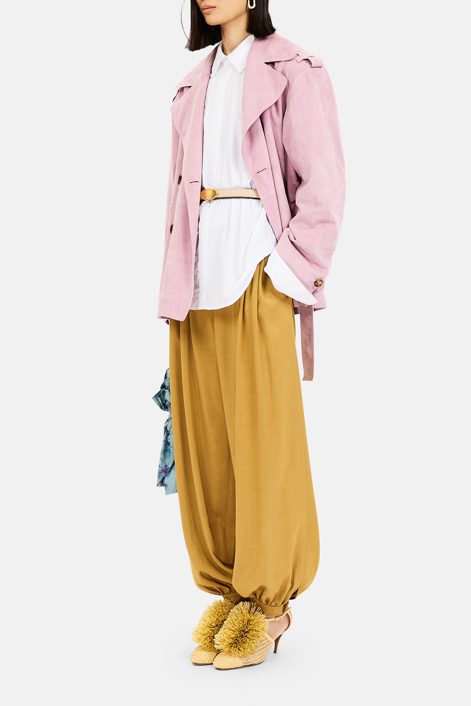 Ulla Johnson Corinne Belted Jacket veste cuir wisteria