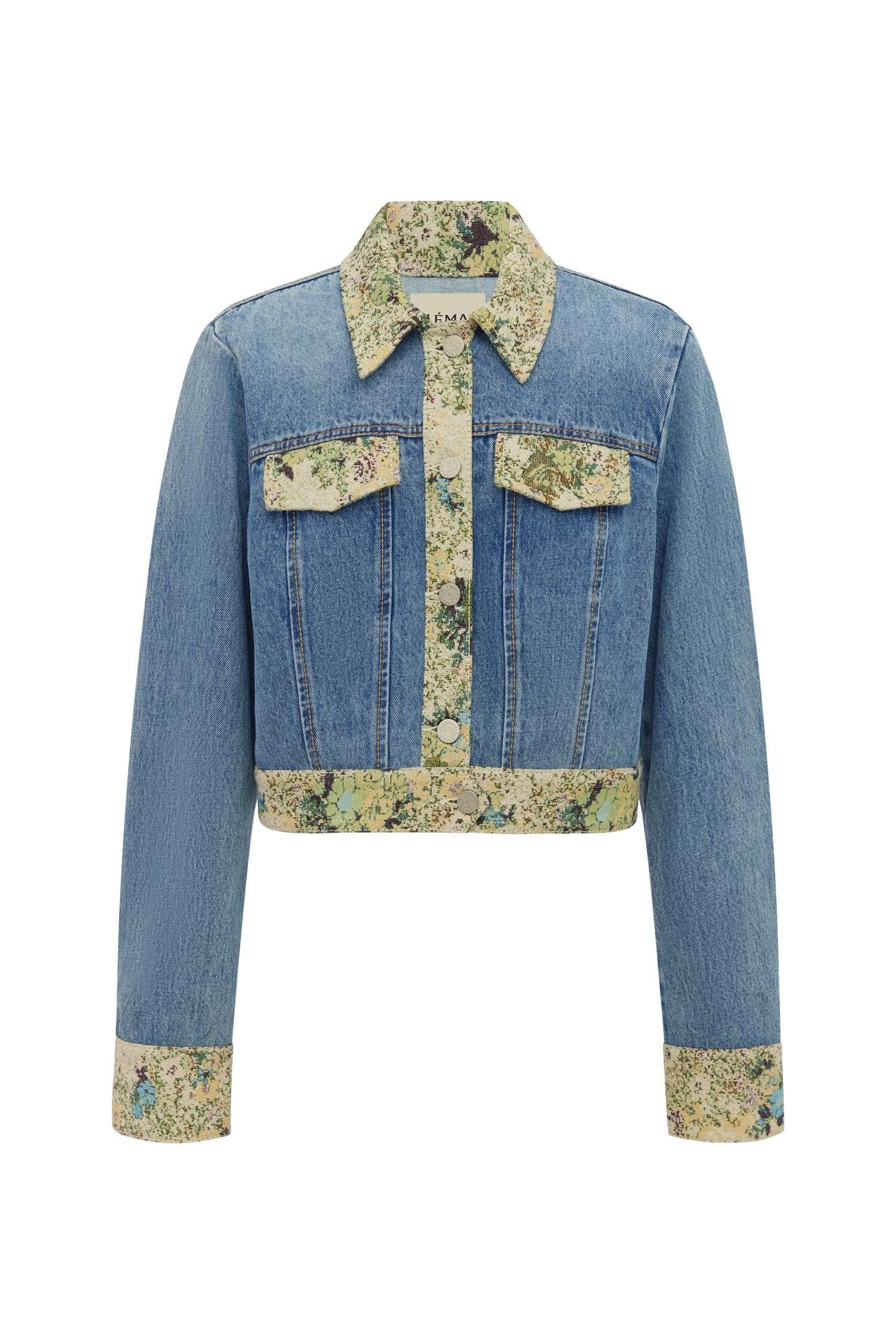 Alemäis Marcel veste jean courte jacquard taille 10