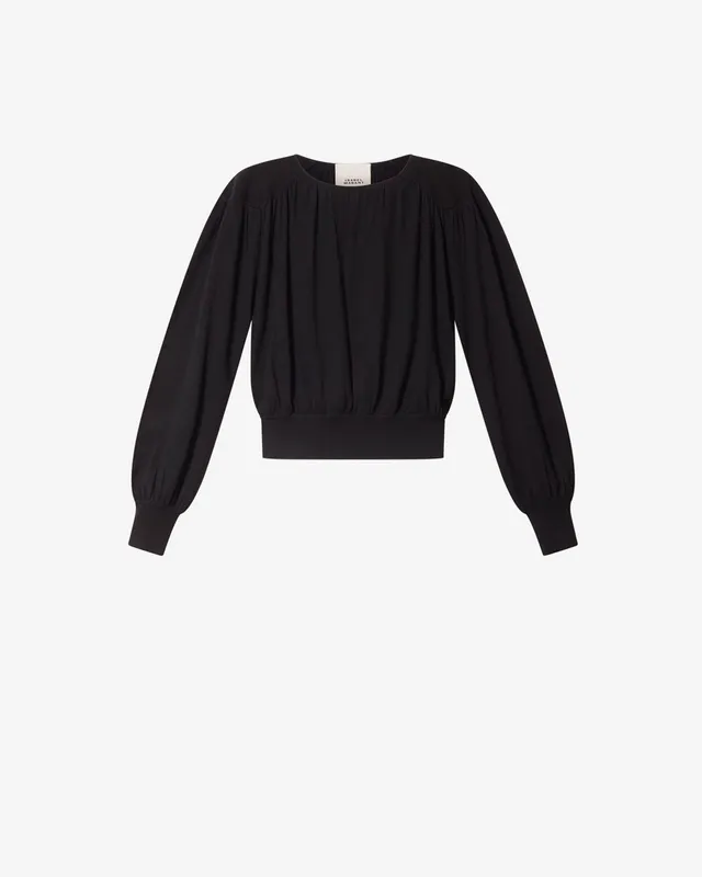 Isabel Marant Enza pull noir viscose laine ample