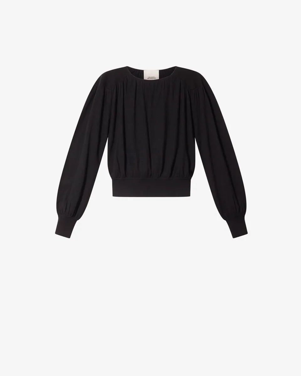 Isabel Marant Enza pull noir viscose laine ample