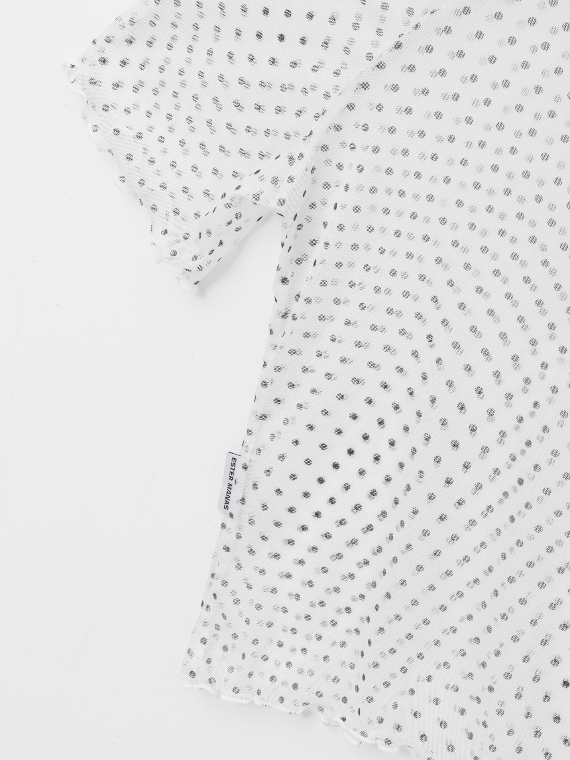 Ester Manas Tops Polka Dots White Easy Top pois blanc