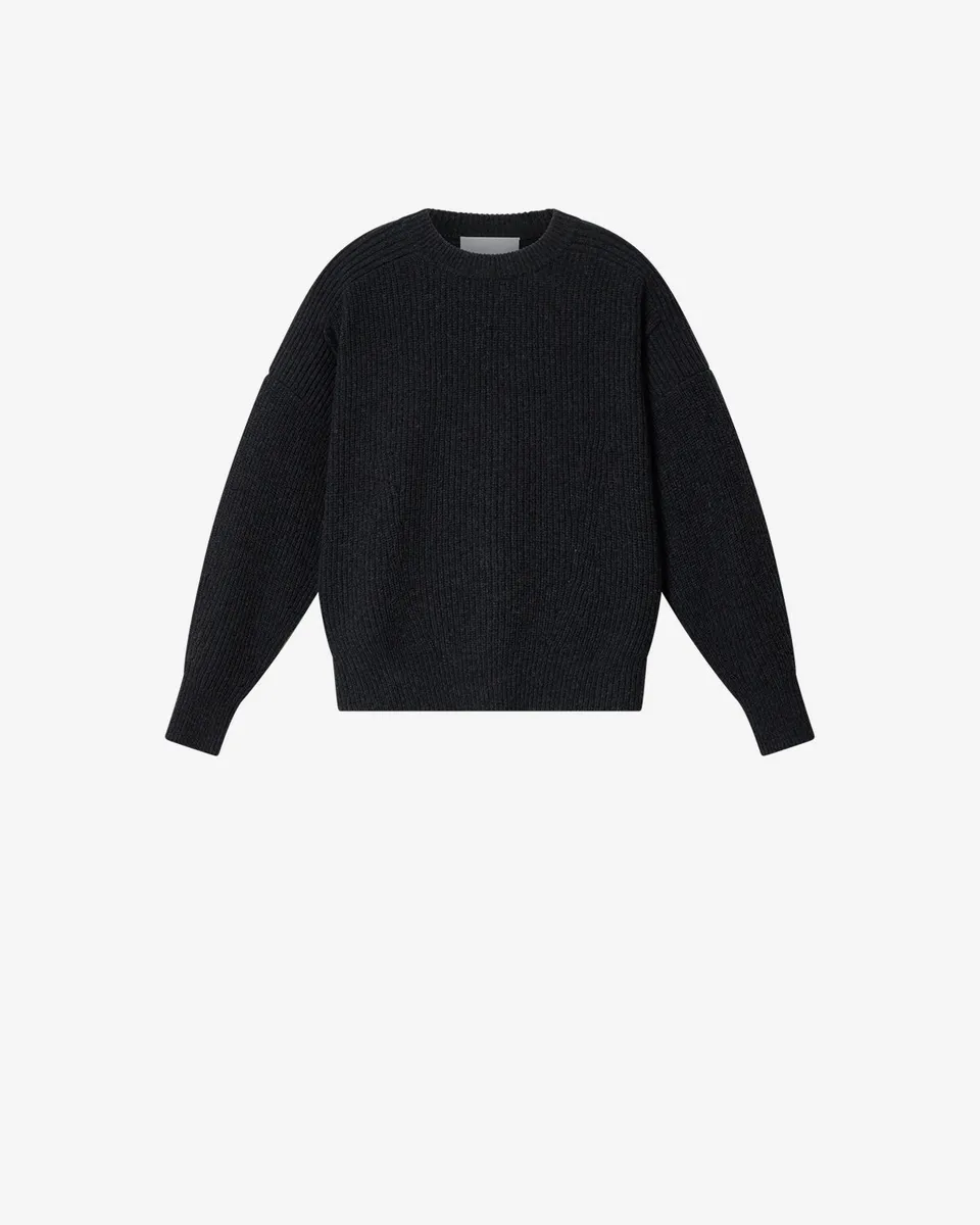 Isabel Marant Larry pull laine gris foncé cachemire