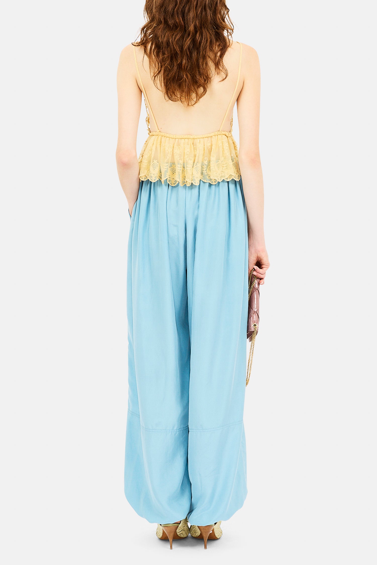 Ulla Johnson Rosen pantalon soie Azul ballon