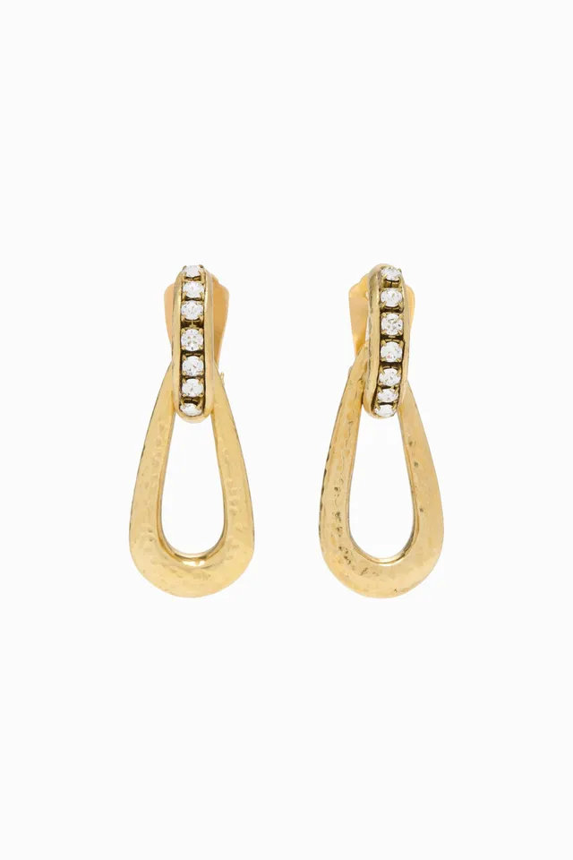 Ulla Johnson Jewelry Chunky Teardrop FA261401 boucles laiton doré