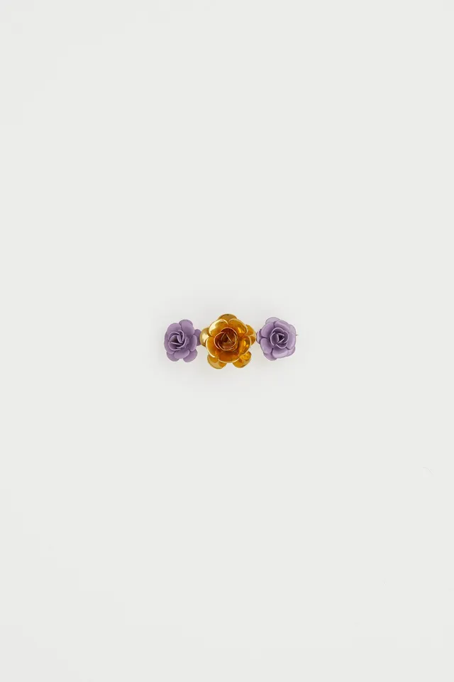 Patou H22JW0911001473W broche fleur violette