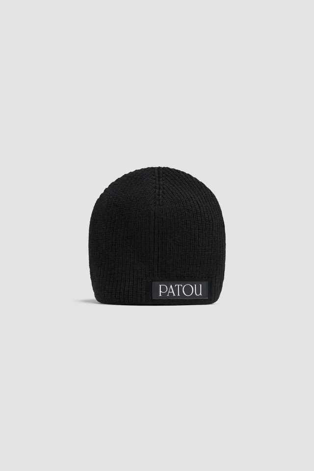Patou H25AC102 bonnet laine cachemire noir TU