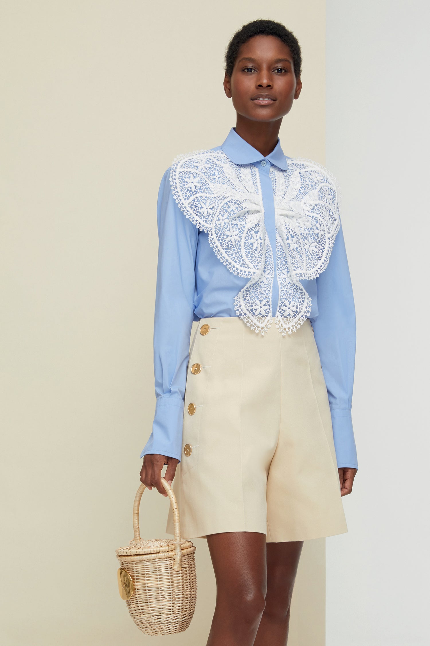 Patou P20TR0040027102V short coton vanille