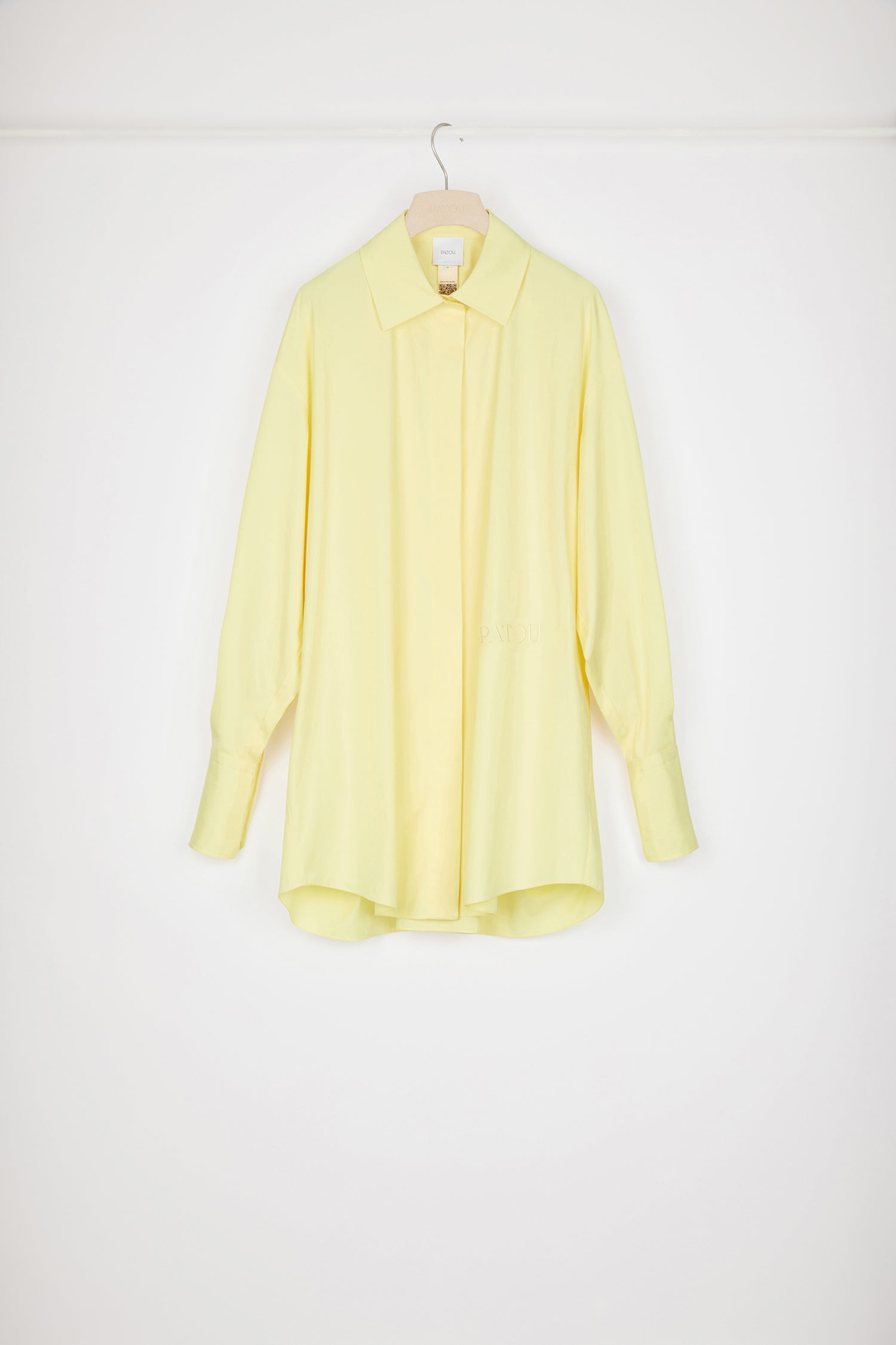 Patou DR086 robe chemise coton jaune Crocus