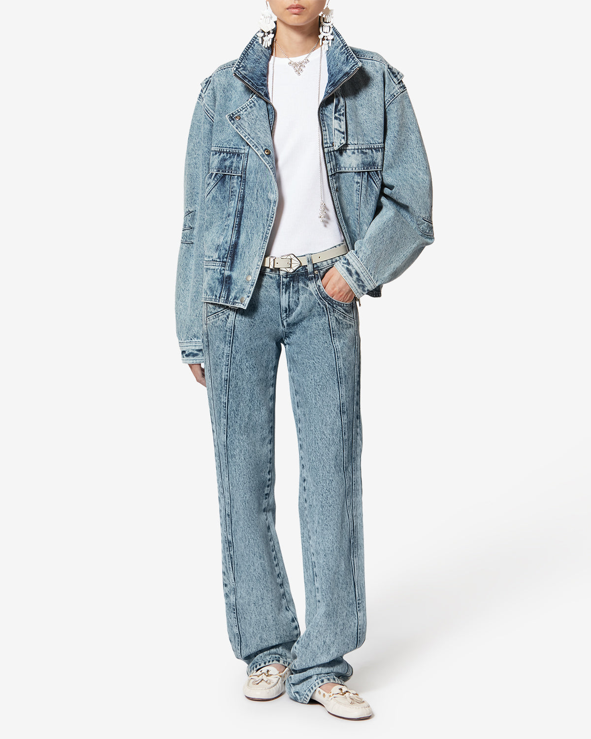 Isabel Marant Joseline VE0609FA veste jean bleu clair
