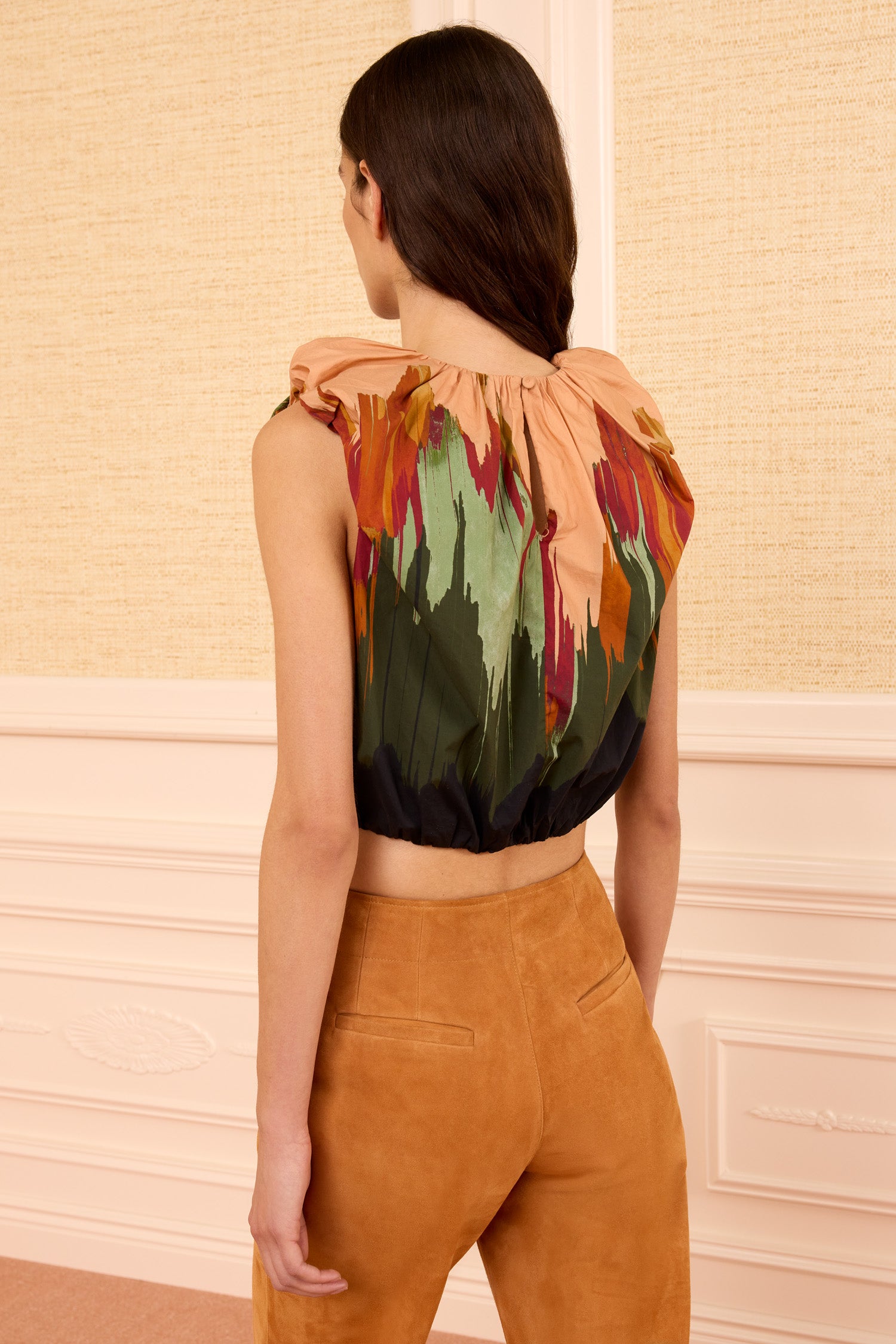 Ulla Johnson Gracie Top Agate coton popeline crop