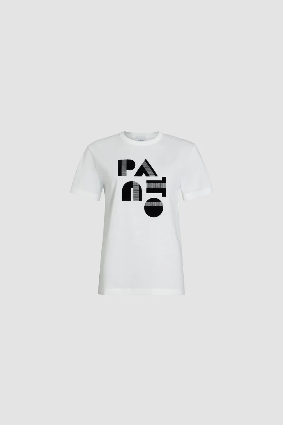 Patou T-Shirts t-shirt JE119 Art Deco blanc coton bio