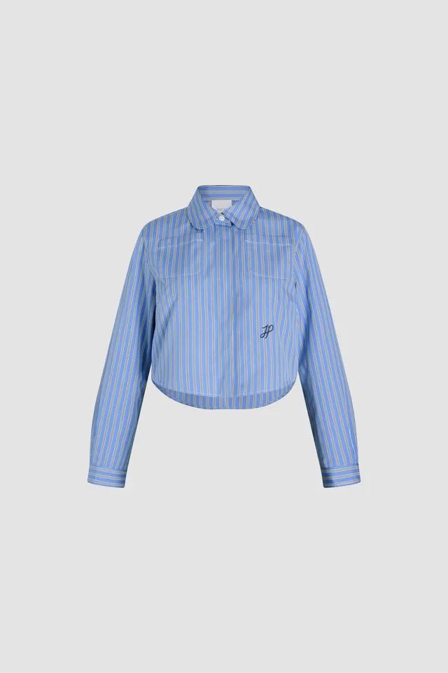 Patou BL042 chemise popeline rayée bleu heritage 34