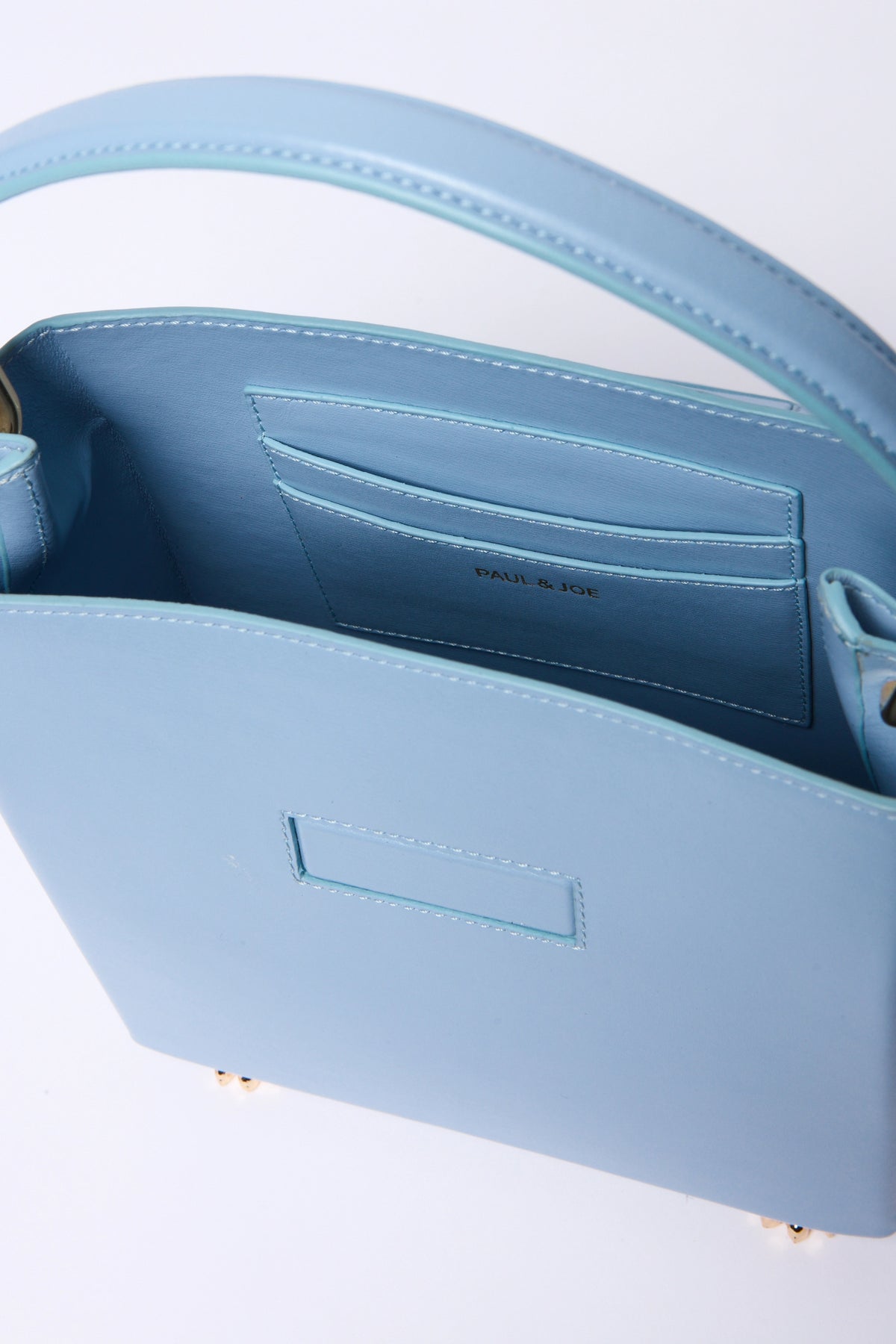 Paul & Joe Charlotte sac cuir bleu tête de chat 17,5 cm
