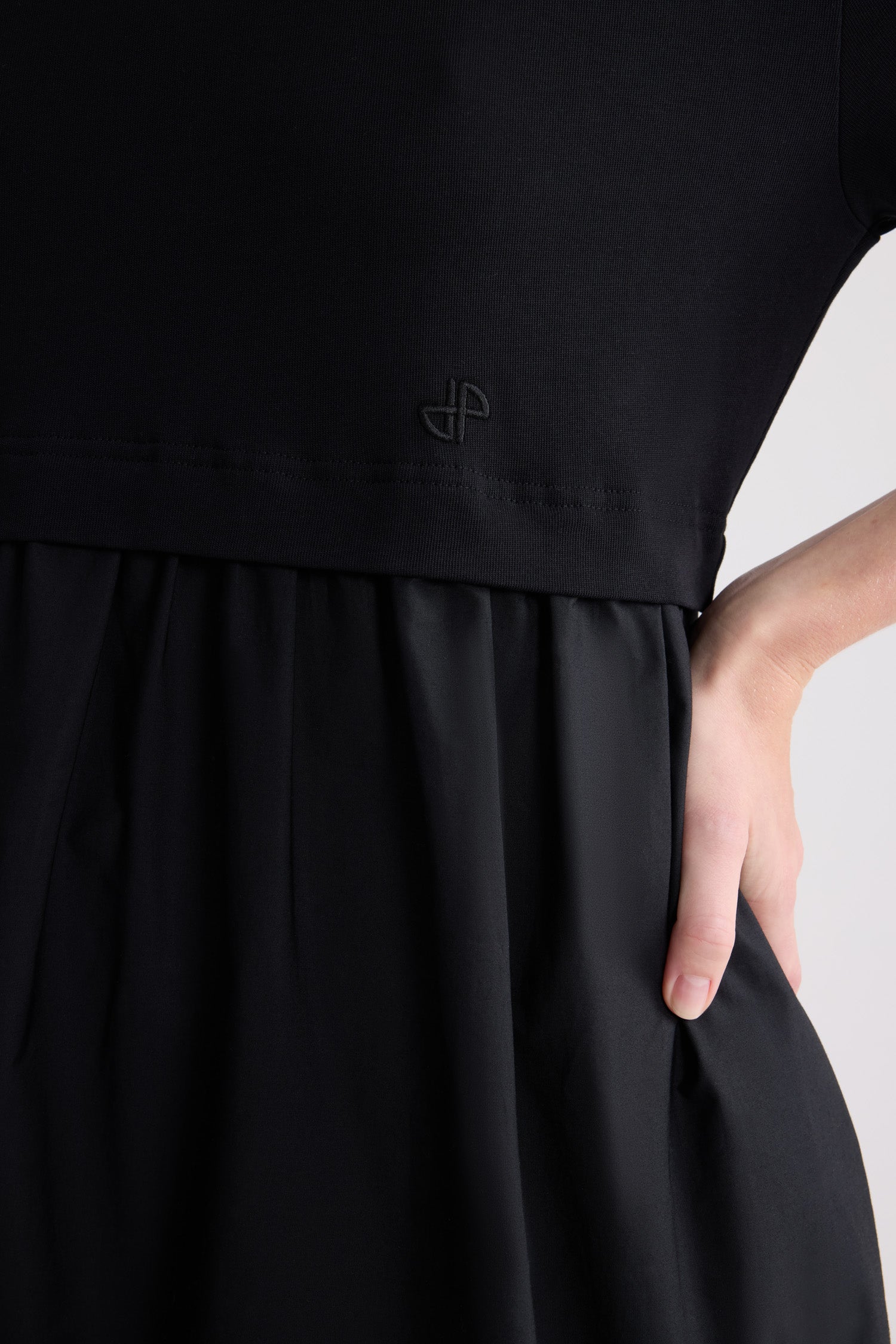 Patou P26JE2489990999B robe midi noire coton bio XS