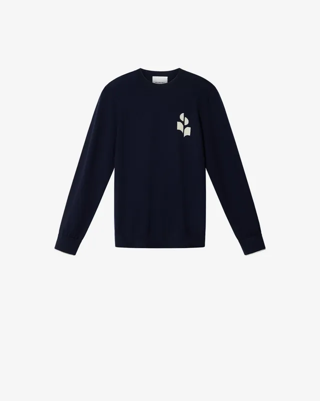 Isabel Marant Antea pull maille minuit gris coton laine