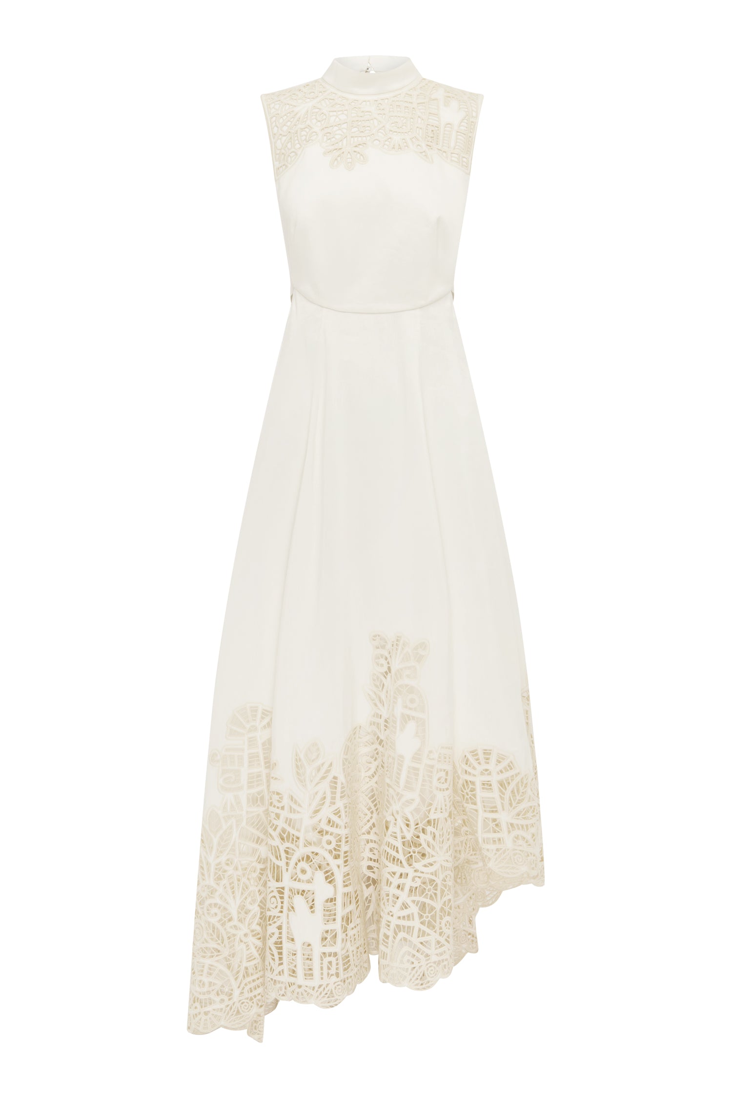 Alemaïs Rosemary robe longue brodée lin dos nu