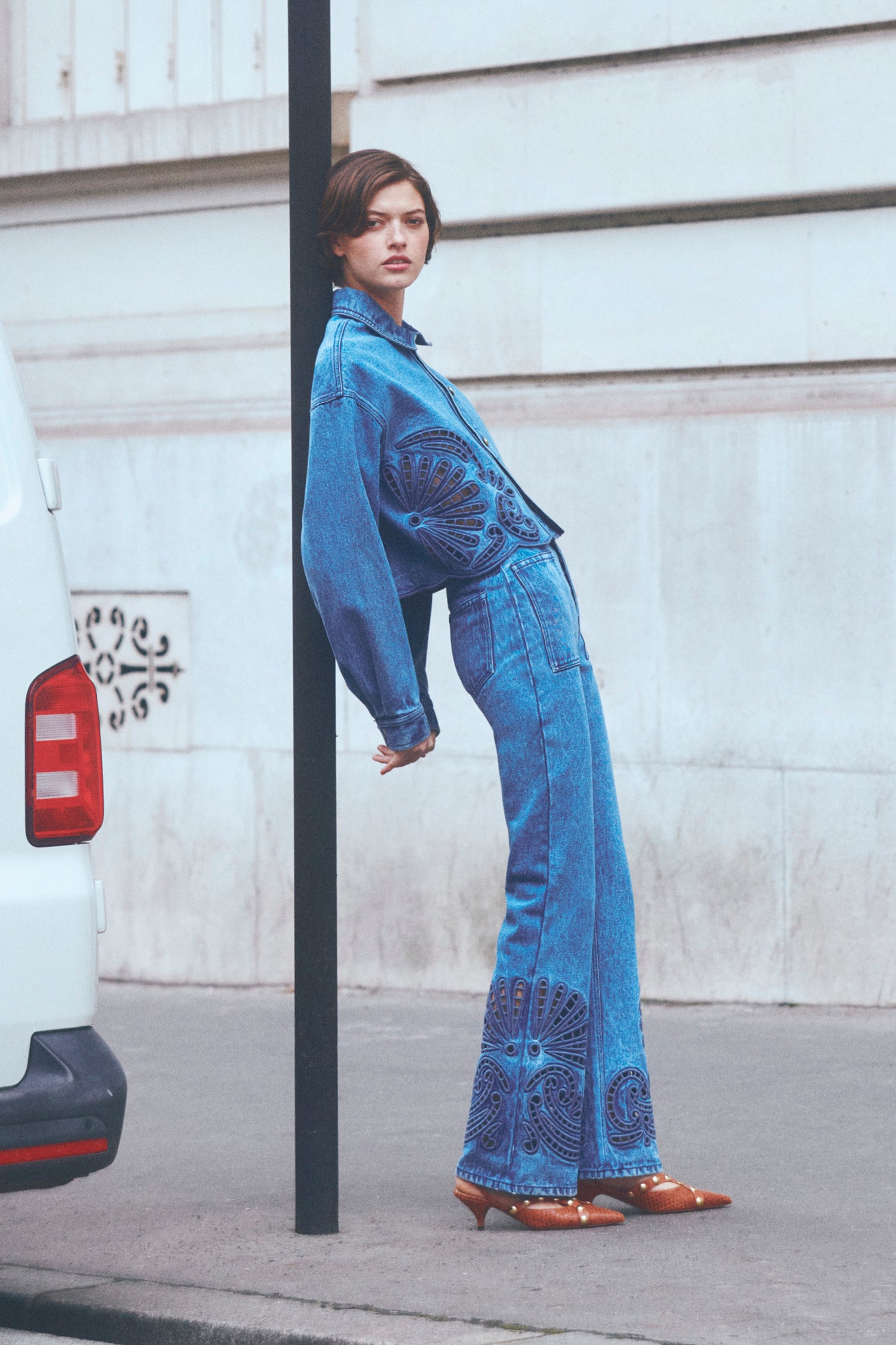 Ulla Johnson Bobbi Jacket veste jean coton bleue river