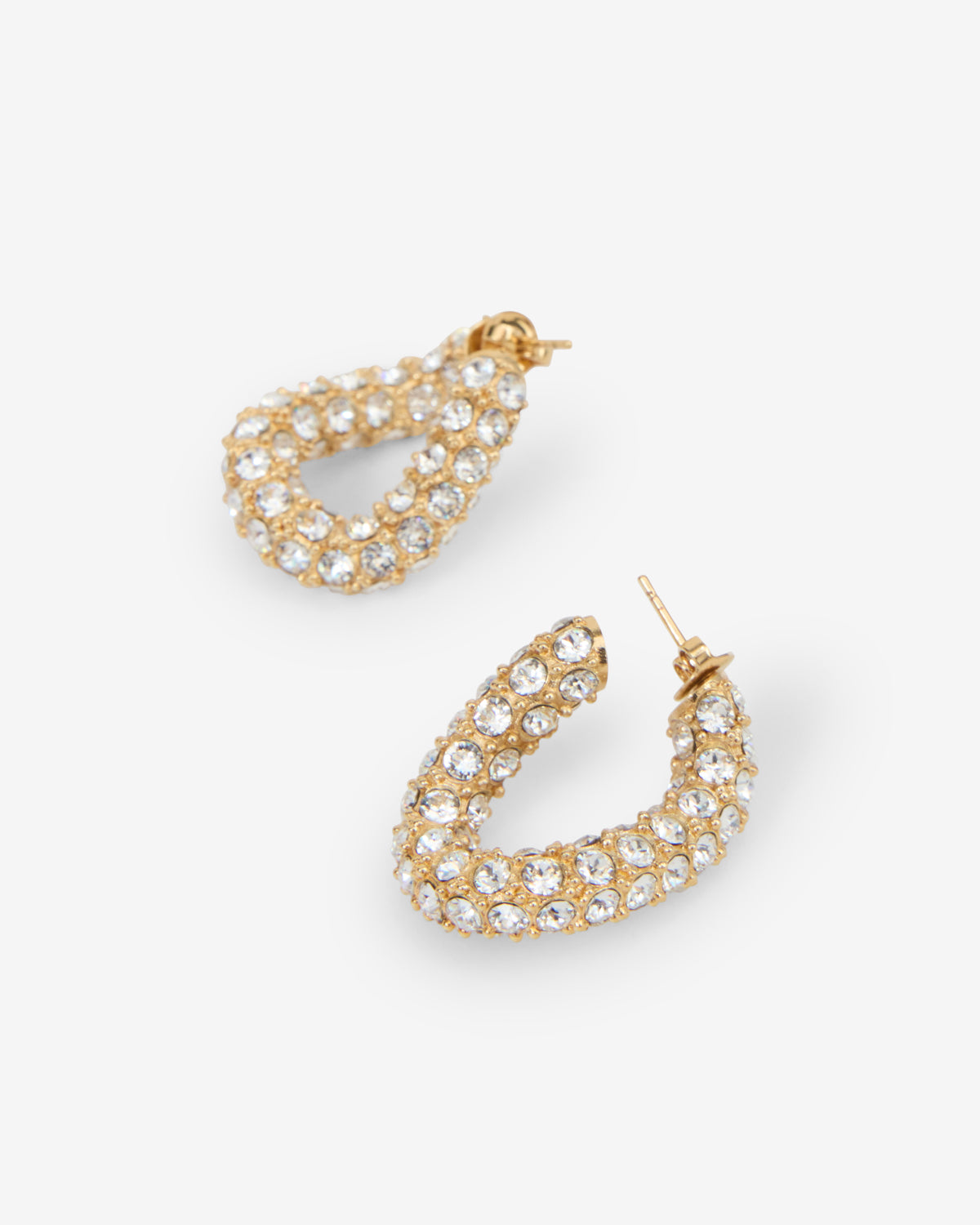 Isabel Marant Shiny Boucles doré cristaux transparent