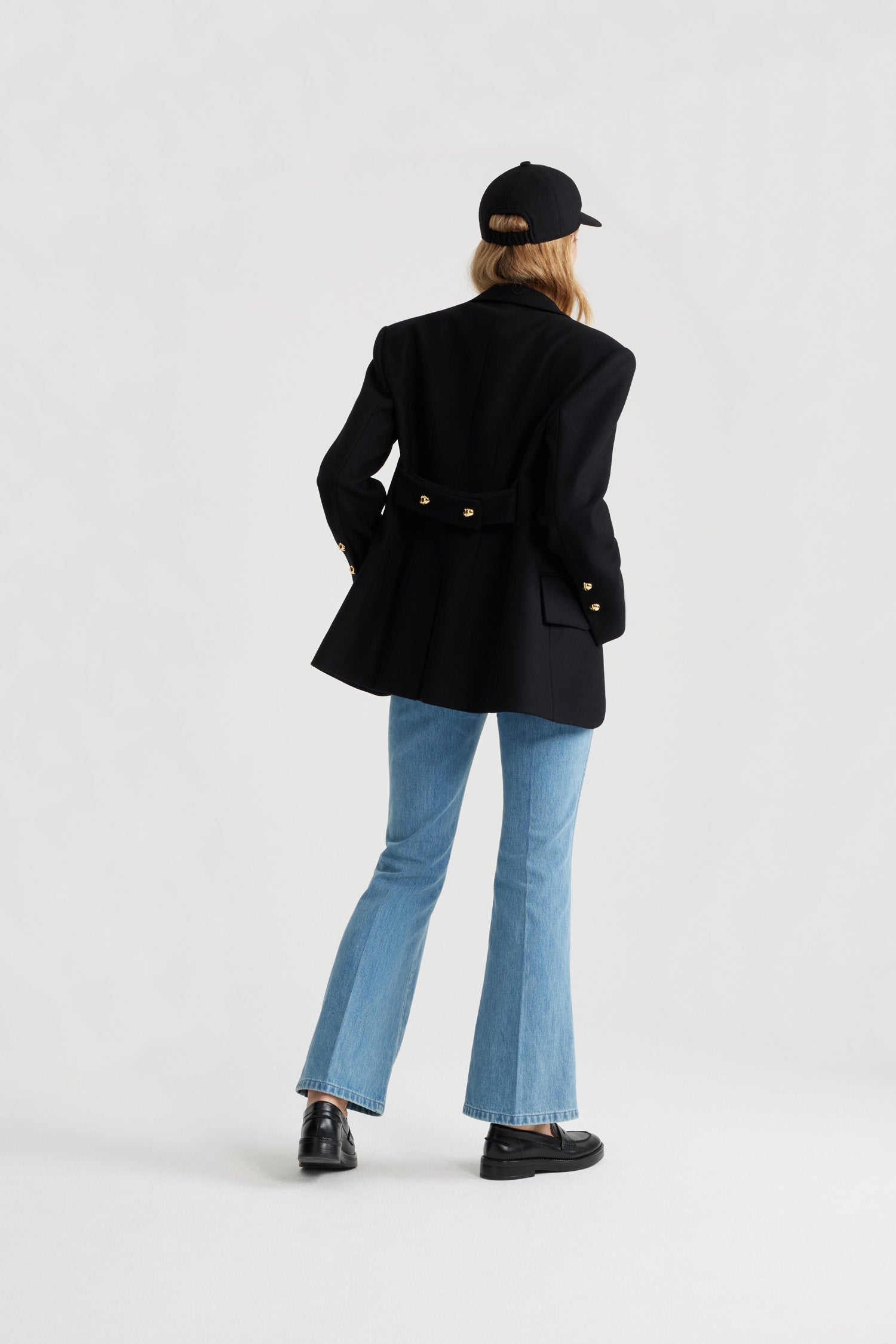 Patou H24JA0380003999B veste noire laine cachemire