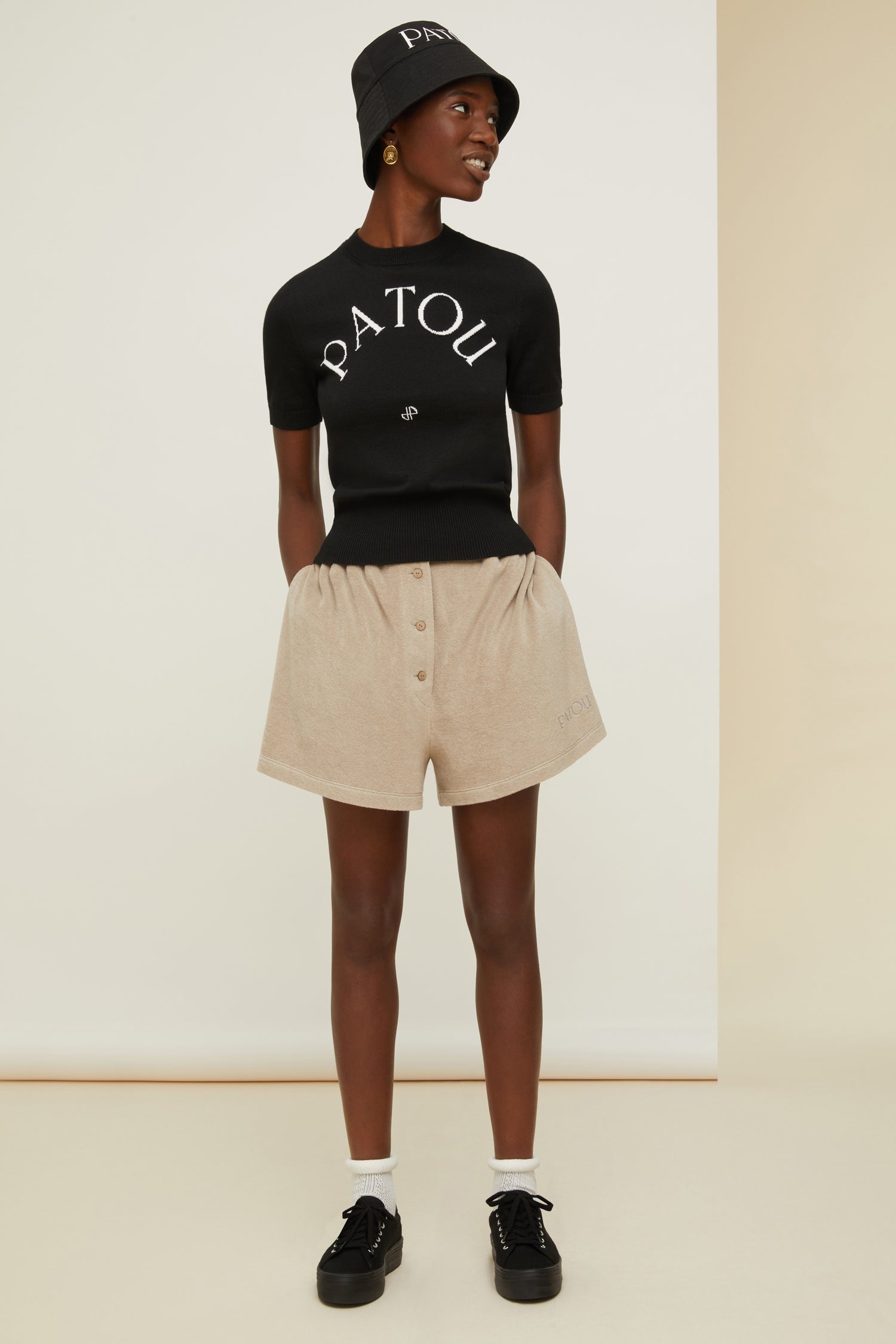 Patou JE040 short boxer coton bio parchemin