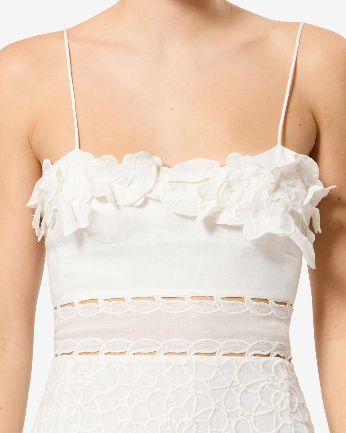 Isabel Marant Reola robe blanche brodée taille 34-44