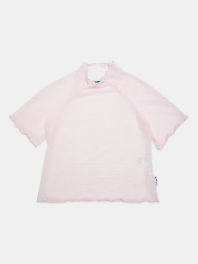 Ester Manas Tops Pink Polka Dot Top haut rose XS/S sequins