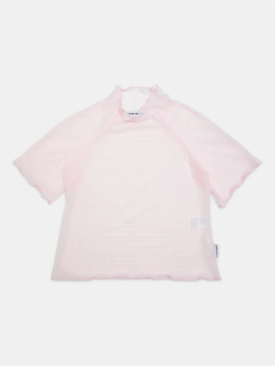 Ester Manas Tops Pink Polka Dot Top haut rose XS/S sequins