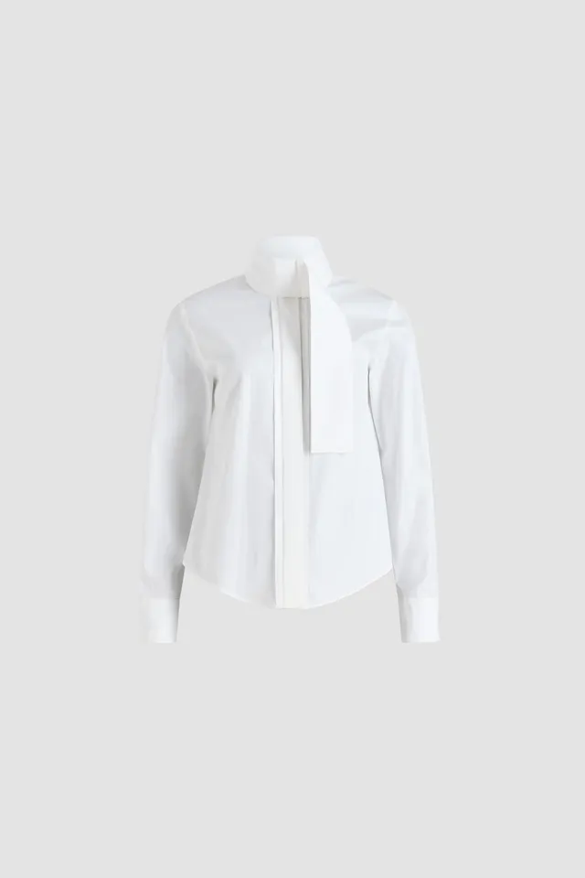 Patou H25BL0450017001W chemisier blanc coton bio col foulard