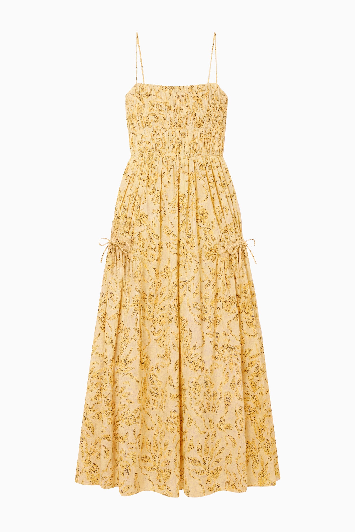 Ulla Johnson Vidri Robe coton Chamomile bretelles
