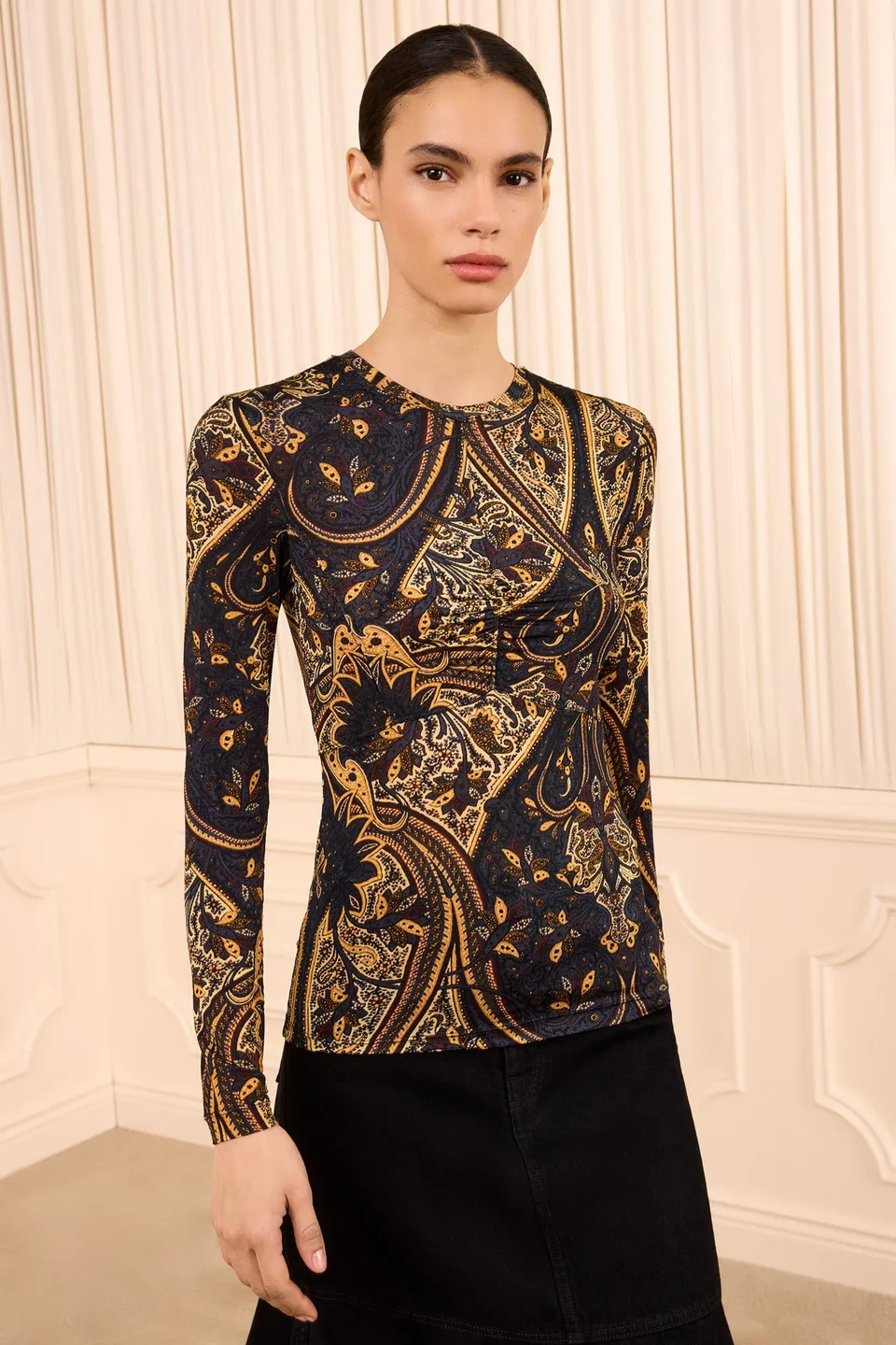 Ulla Johnson Neri FA260812 top jersey Twilight Paisley