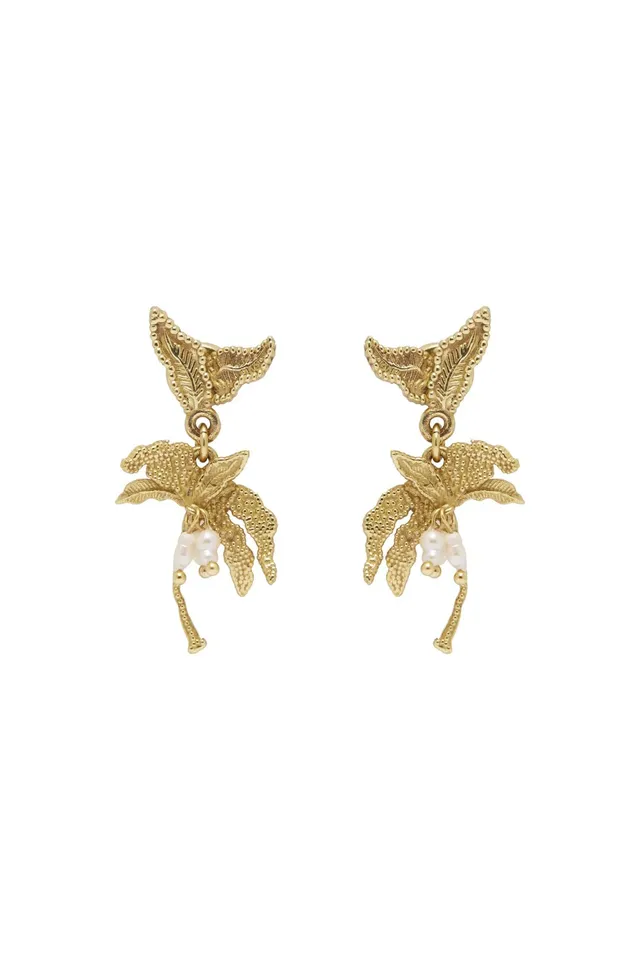 Alemais Jem Palm Tree boucles oreilles perle palmier