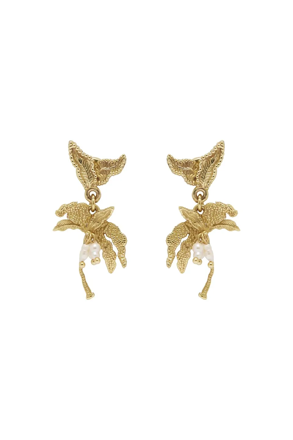 Alemais Jem Palm Tree boucles oreilles perle palmier