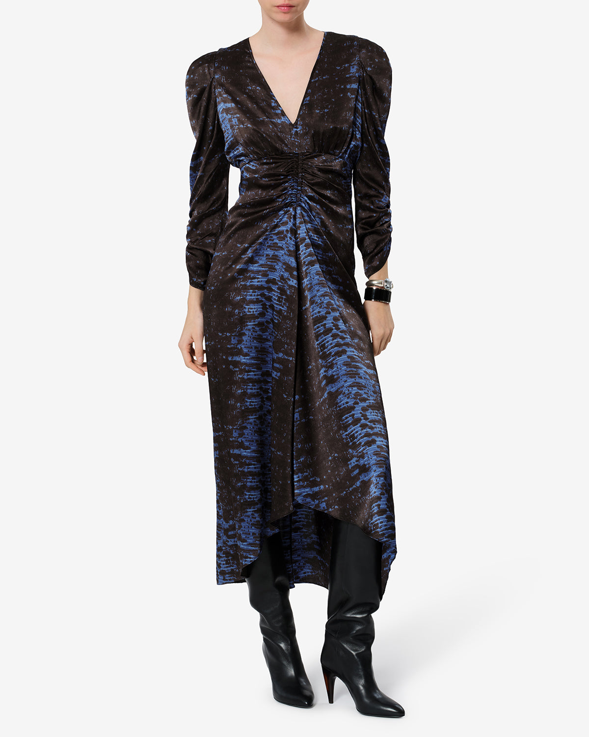 Isabel Marant Albini robe nuit soie python