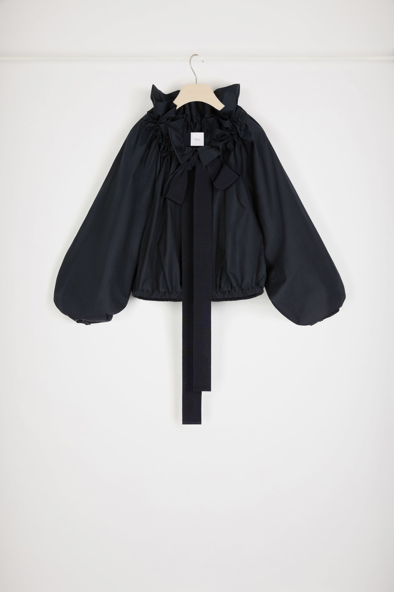 Patou TO032 crop top coton bio noir Total Eclipse