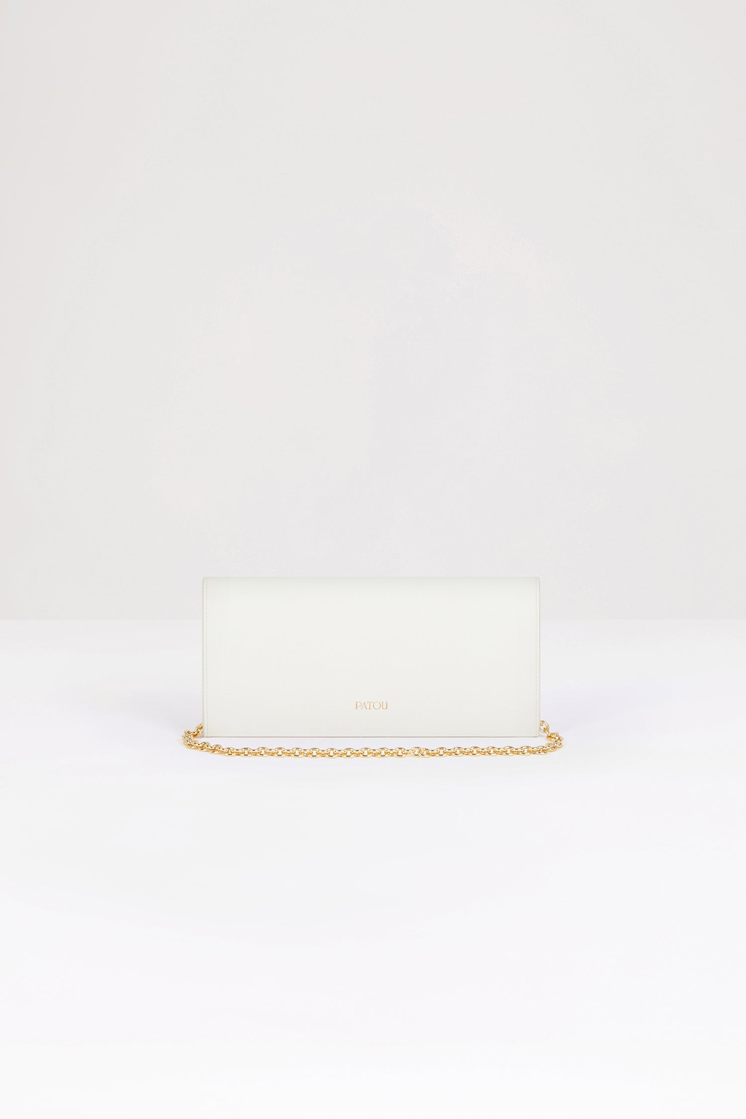 Patou Bags JP pochette cuir blanche TU chaîne dorée