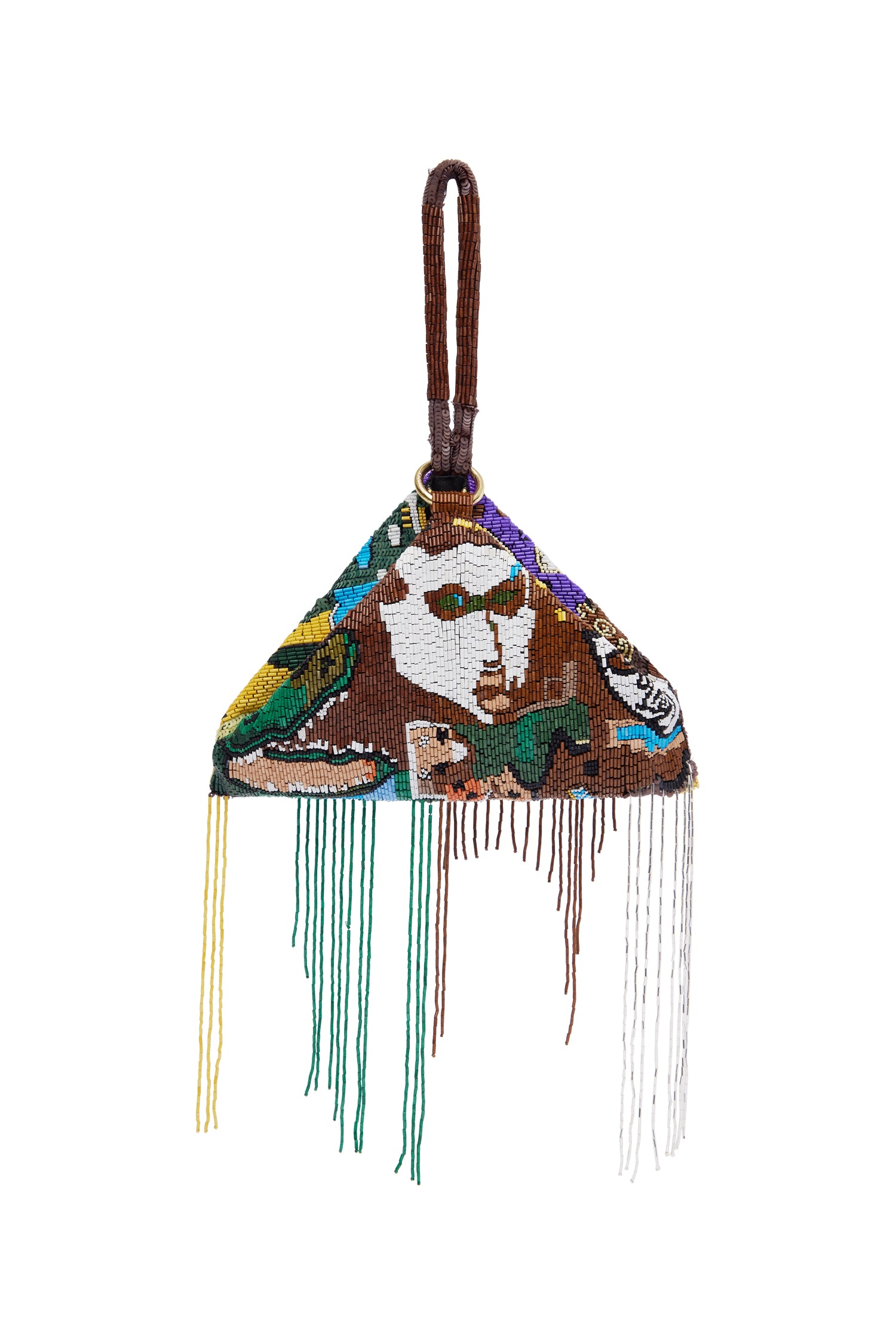 Alemäis Mlak Beaded Trapeze Pouch pochette perlée main